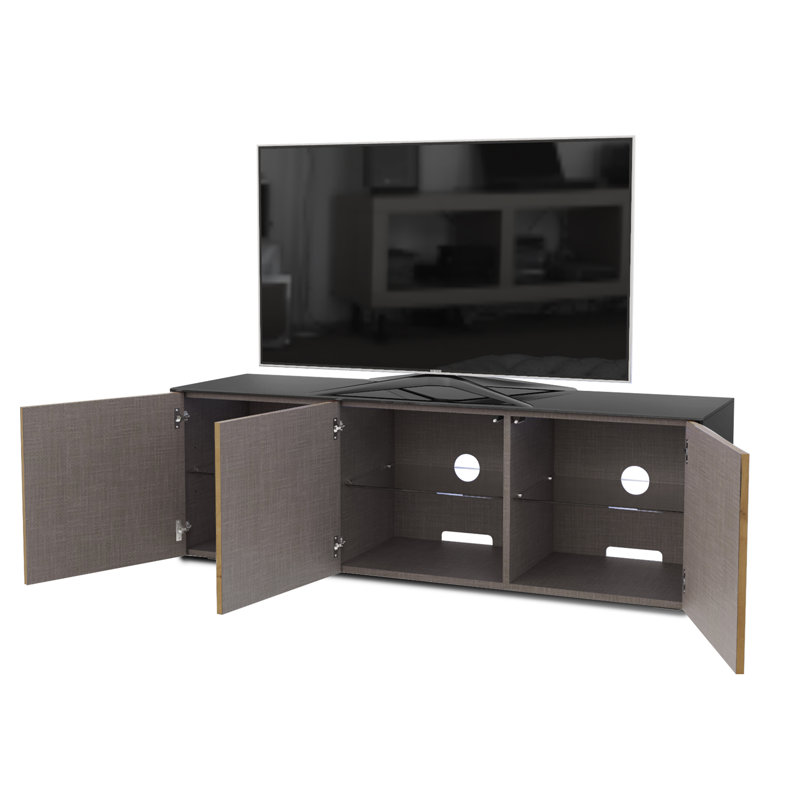 INTEL 1500 TV Cabinet, Black/Oak