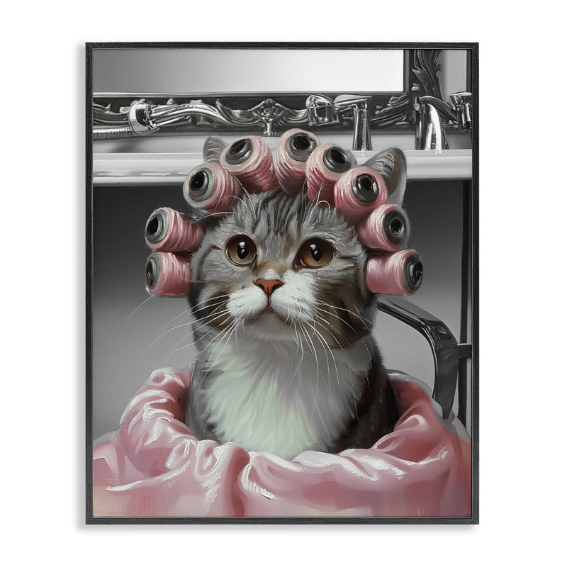 «Spa Day», art giclée par Annabelle Hall, H 14 po x l 11 po, Giclée encadrée noir minuit