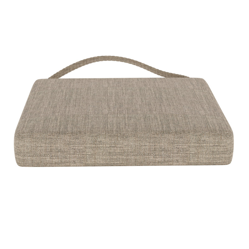 Sunbrella® Indoor/Outdoor Dining Chair Cushion, Cast Shale Sunbrella® Plainweave