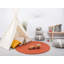 Round Wool Hand Woven Area Rug-40308179