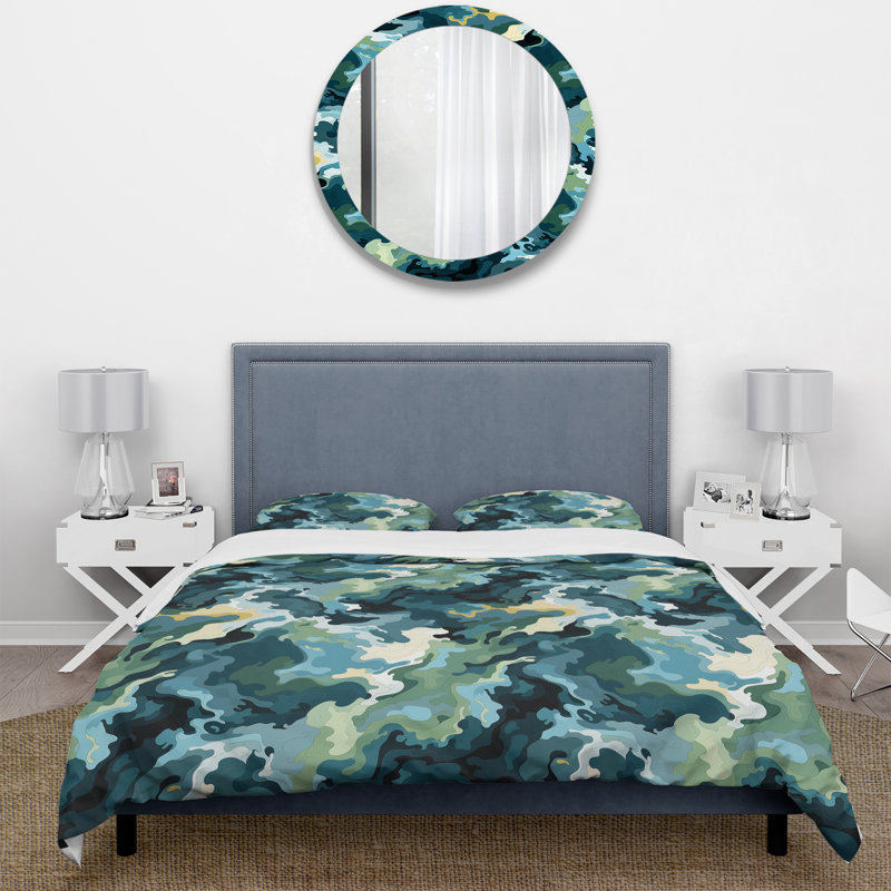Nomadic Patterns - Camouflage Duvet Cover Set - Microfiber Polyester, King Duvet Cover + 2 King Shams