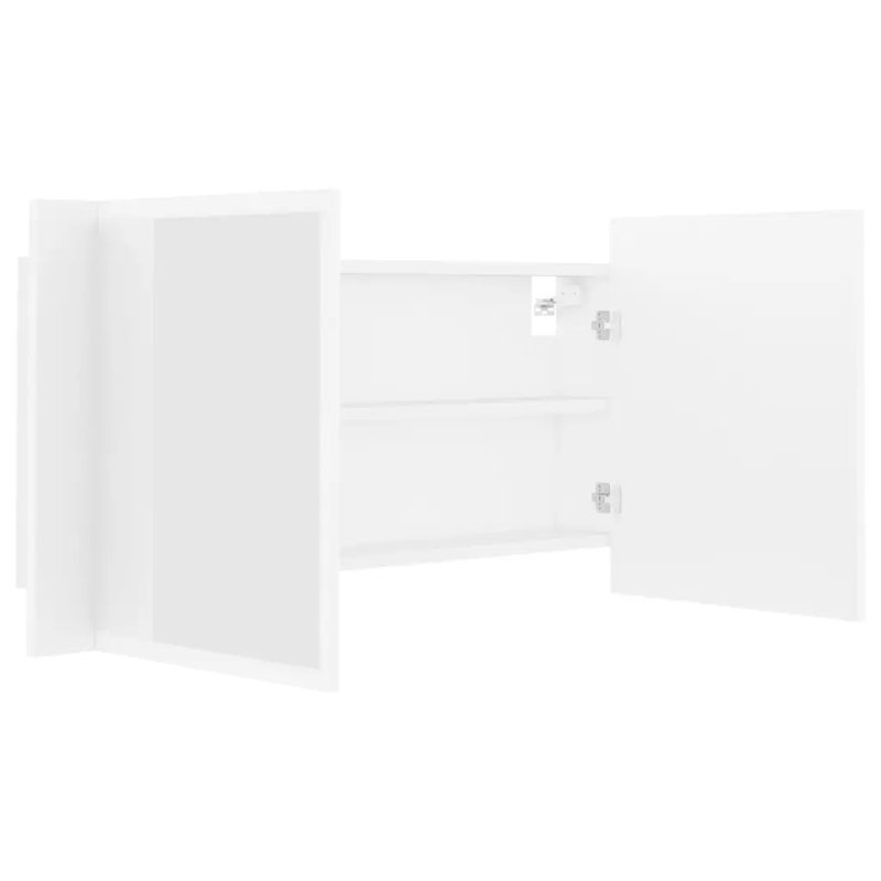 Metro Lane LED Bathroom Mirror Cabinet 80X12x45 Cm Acrylic, 80cm W x 12cm D x 45cm H, Concrete Grey
