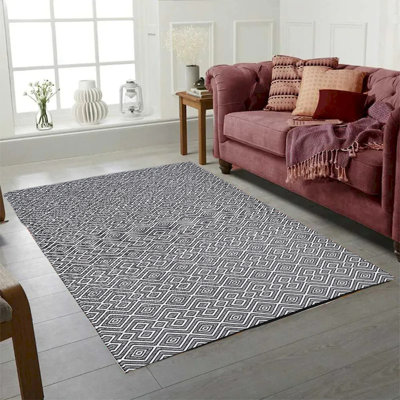 Tapis noir et blanc Mirage