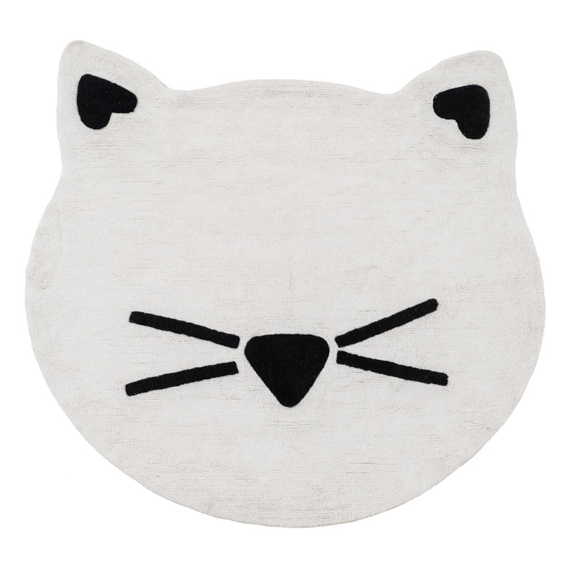 Trygve Machine Tufted Cotton Black/White Rug, Round 150cm
