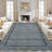 Scalloped Machine Washable Rug Non-Slip Bordered Floor Mats Non-Shedding Soft Low Pile Modern Accent Rugs for Living Room Bedroom Office-793519650