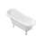 61" Streamline Clawfoot Soaking Acrylic Bathtub With Drain, Clawfeet, and Bamboo Tray-51346612-76696979