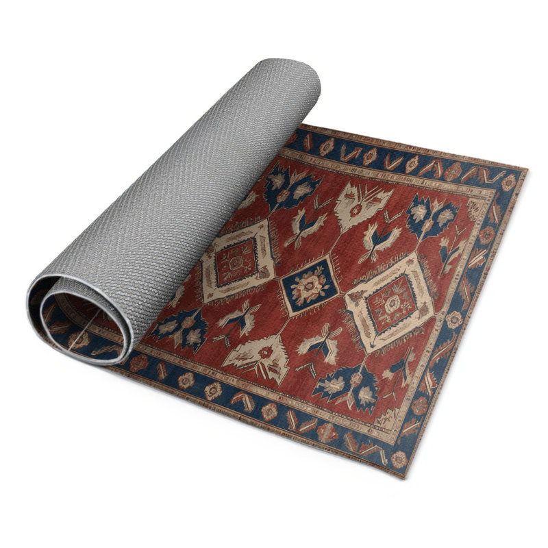 Tapis d'intérieur et d'extérieur brun Persian, Rectangulaire 8 pi x 10 pi