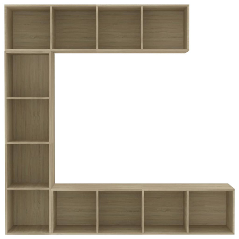Gratiano Unfinished Entertainment Centre for TVs up to 65", Sonoma Oak