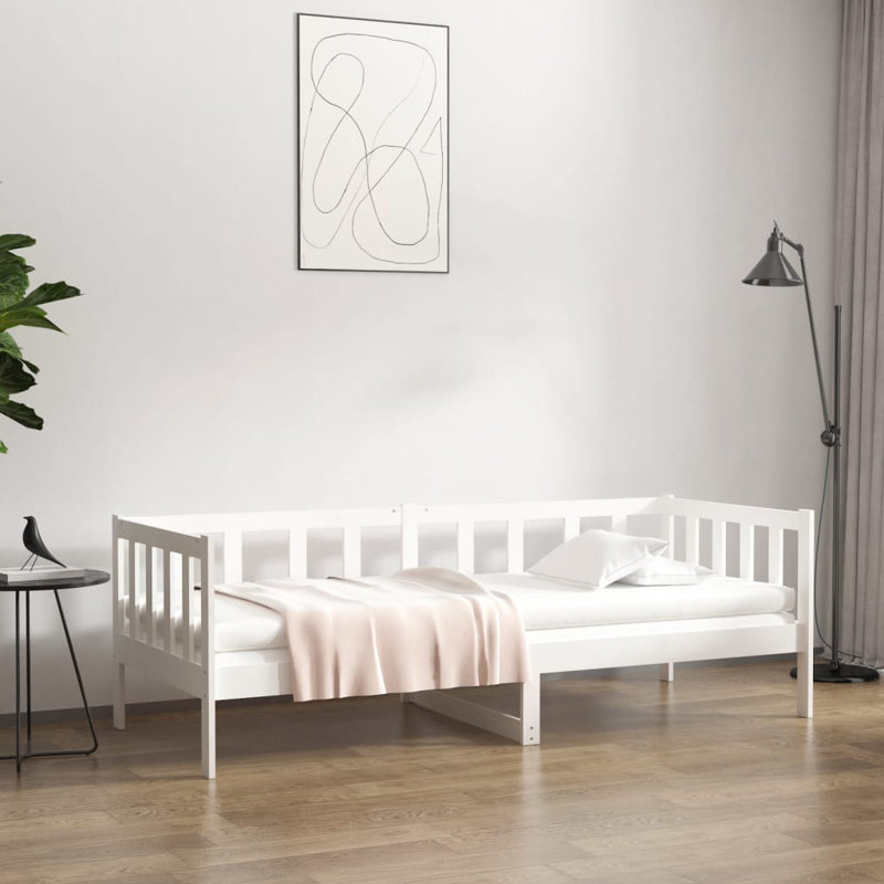 Day Bed Solid Wood Pine, White, 85.5 x 203.5cm