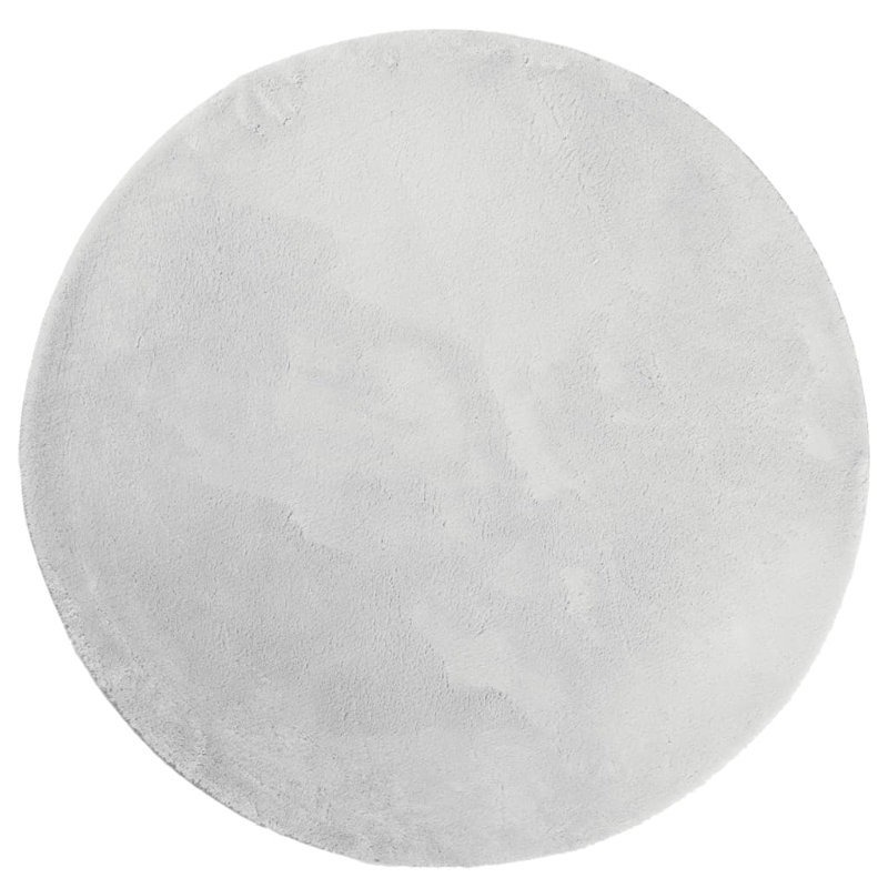 Rug "HUARTE" Short Pile Soft and Washable Grey, Round 200cm