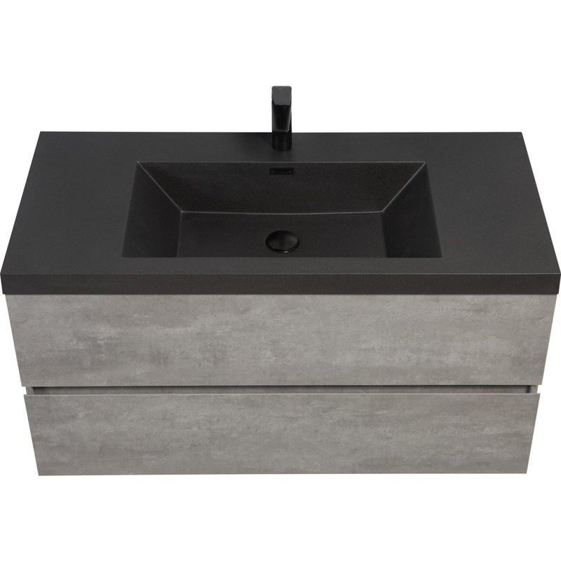 Meuble-lavabo mural moderne pour salle de bain