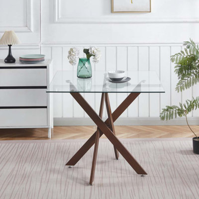 Dining Table with Glass Top