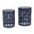 Kemo Outdoor End Table Set Of 2, Round Top, Cutout Design, Black Iron-121489533