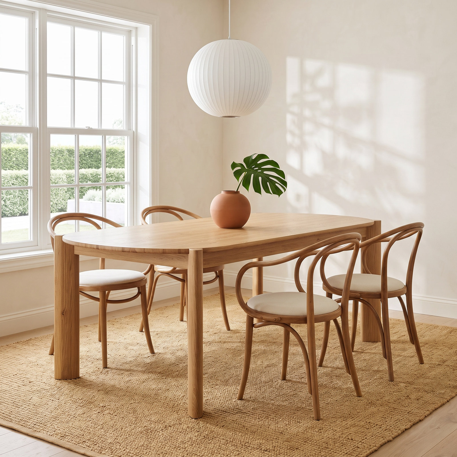 Bancroft 83" Oak Dining Table, White Oak