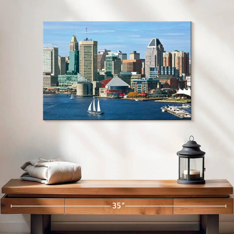 Ravi Inner Harbor Baltimore, H 16 po x l 24 po