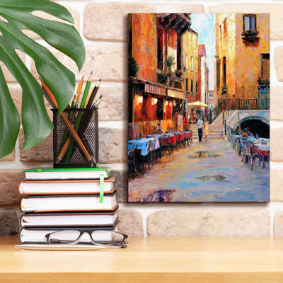 «Street Café After Rain» par Haixia Liu, art mural sur toile