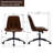 Keavey 23" Wide Leather Mid Back Mid-Century Modern Office Chair-101644267-101644269