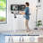 VIVO Electric 48" x 30" Stand Up Desk, Dark Gray Table Top, White Frame-124448929