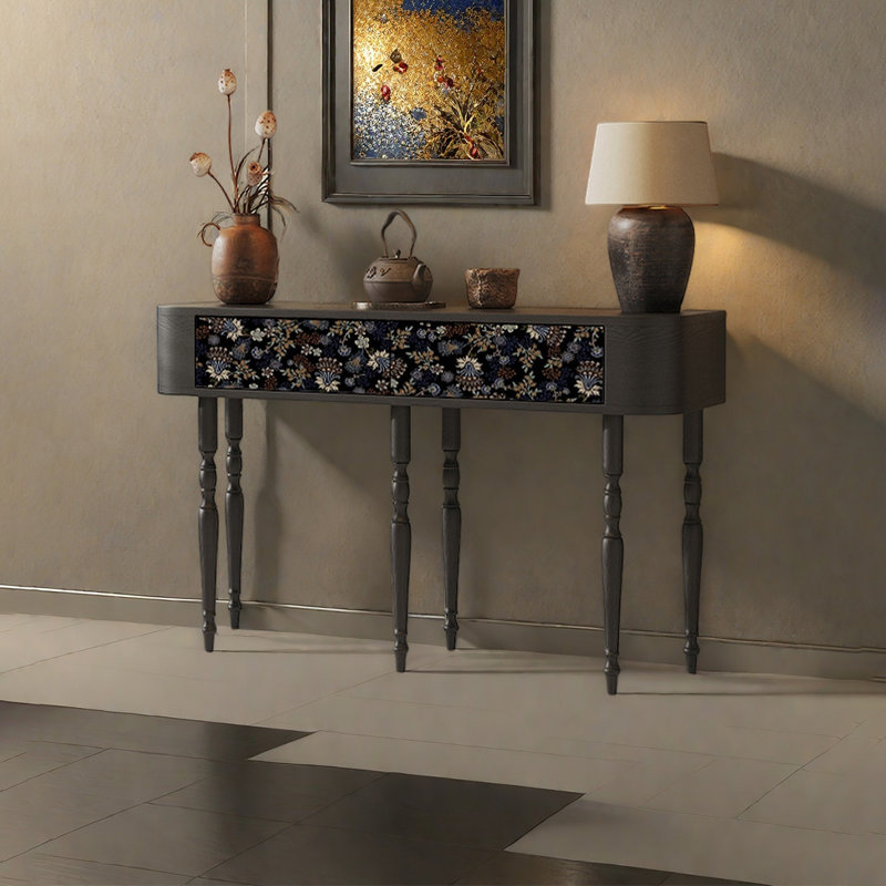 Console simple à tiroir en bois, H 31,5 po x l 47,24 po x P 15,75 po