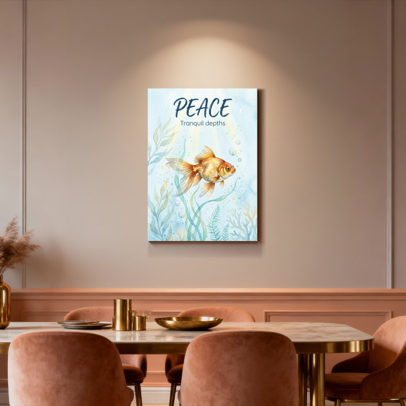 Peaceful Goldfish, H 18 po x l 12 po