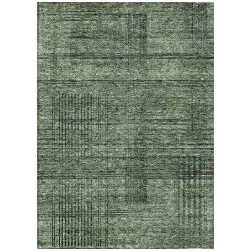 Tapis intérieur lavable rayé gris 5 pi x 8 pi