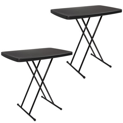 Table pliante portative 2,5 pieds Lavish Home, noir