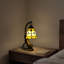 Lampe de chevet avec base pour chat et abat-jour de style Tiffany