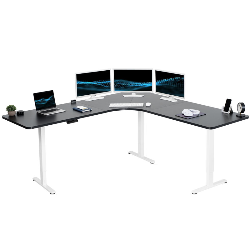 Bureau électrique de coin VIVO, Blanc