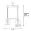 Luminaire suspendu linéaire pour îlot de cuisine 2 lumières Rowan-150360114