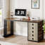 Bureau d'ordinateur réversible avec cabinet Shyli