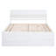 Structure de lit double avec lit gigogne simple et 2 tiroirs pour un rangement supplémentaire dans un espace élégant blanc brillant-798233843
