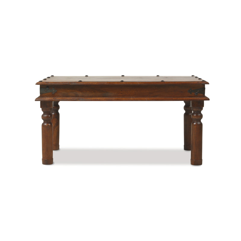 Indian Solid Wood Four Leg Coffee Table, 46 cm H x 60 cm W x 90 cm D