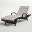 Chaise longue simple inclinable avec coussins 79,25 po Blaise-1374634925