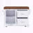 Kitchen Island with 3.5" Thick Desktop, Spice and Towel Racks-651589586