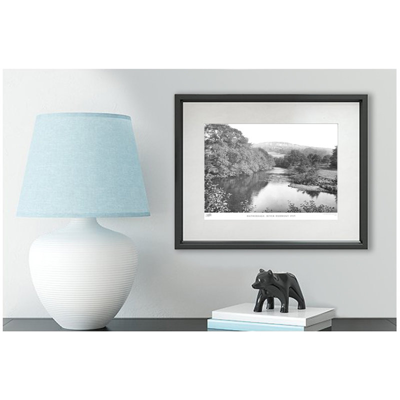 Hathersage, River Derwent 1919 - Single Picture Frame Print, 40cm H x 50cm W x 2.3cm D