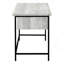 Bureau d'ordinateur, bureau personnel, ordinateur portable, tiroirs de rangement, L 55 po, bureau, stratifié gris, métal noir, contemporain