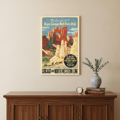 Art mural rétro des années 1920 sans cadre Adirondack