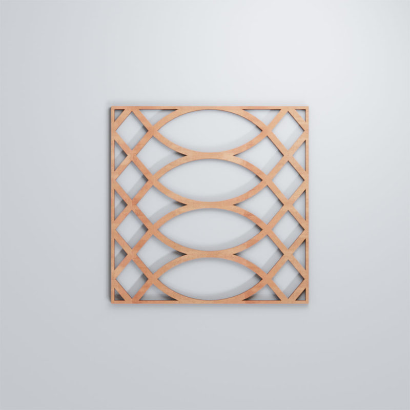 Panneaux muraux décoratifs en bois Montrose, Cerise, H 15 3/8 po x l 15 3/8 po x P 1/4 po