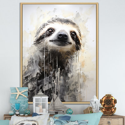 «Thoughtful Sloth II» sur toile
