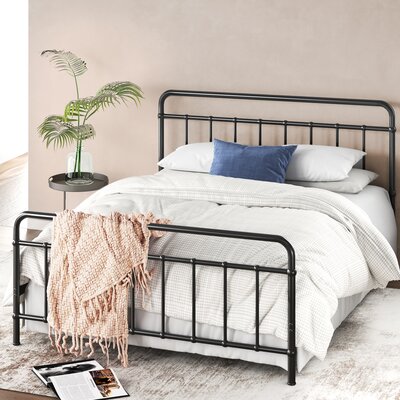 Fernleaf Farnham Farmhouse Metal Bed Frame with Headboard & Reviews ...