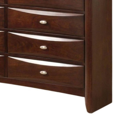 Mackenzie 8-Drawers 58.5 in. Dark Cherry Dresser