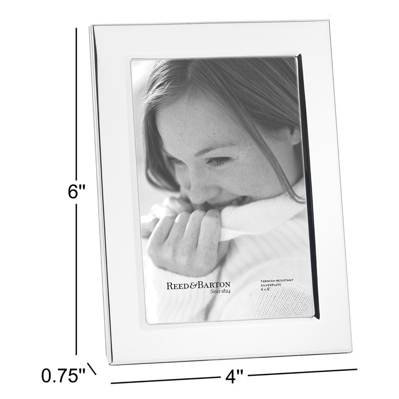 Reed & Barton Silver Plated 4x6 Classic Picture Frame