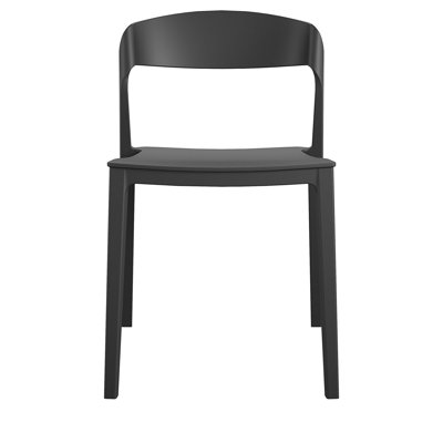 COSCO Outdoor/Indoor Stacking Resin Chair with Ribbon Back