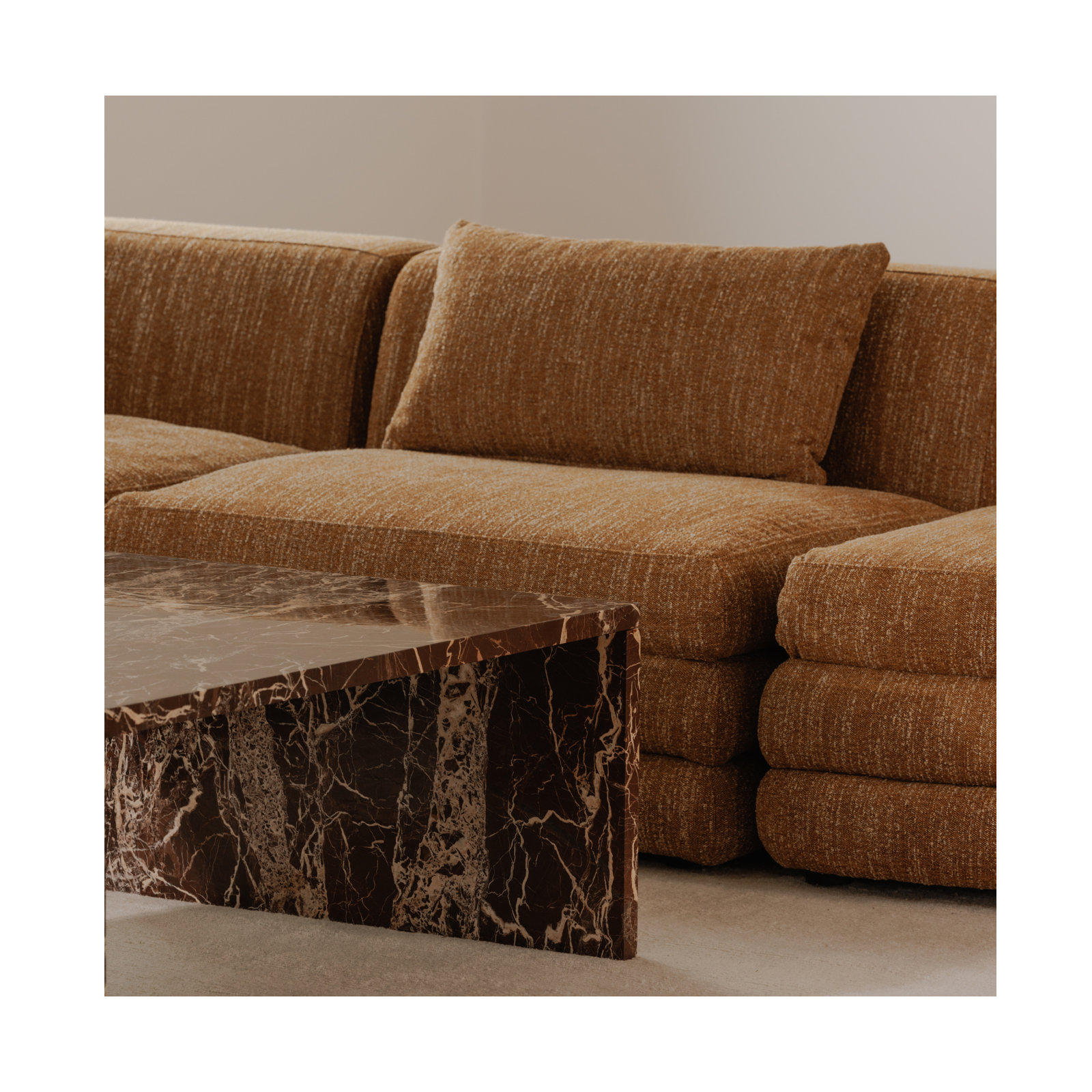 Donia Upholstered Slipper Chair, Amber Glow Mustard Tweed