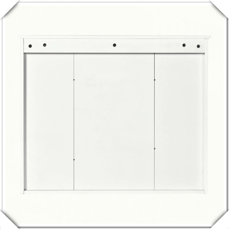Armoire à pharmacie murale avec tablettes ouvertes, Blanc