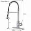 Robinet de cuisine en acier inoxydable chromé avec douchette rétractable et poignée simple pour lavabo de camping utilitaire et éviers de bar