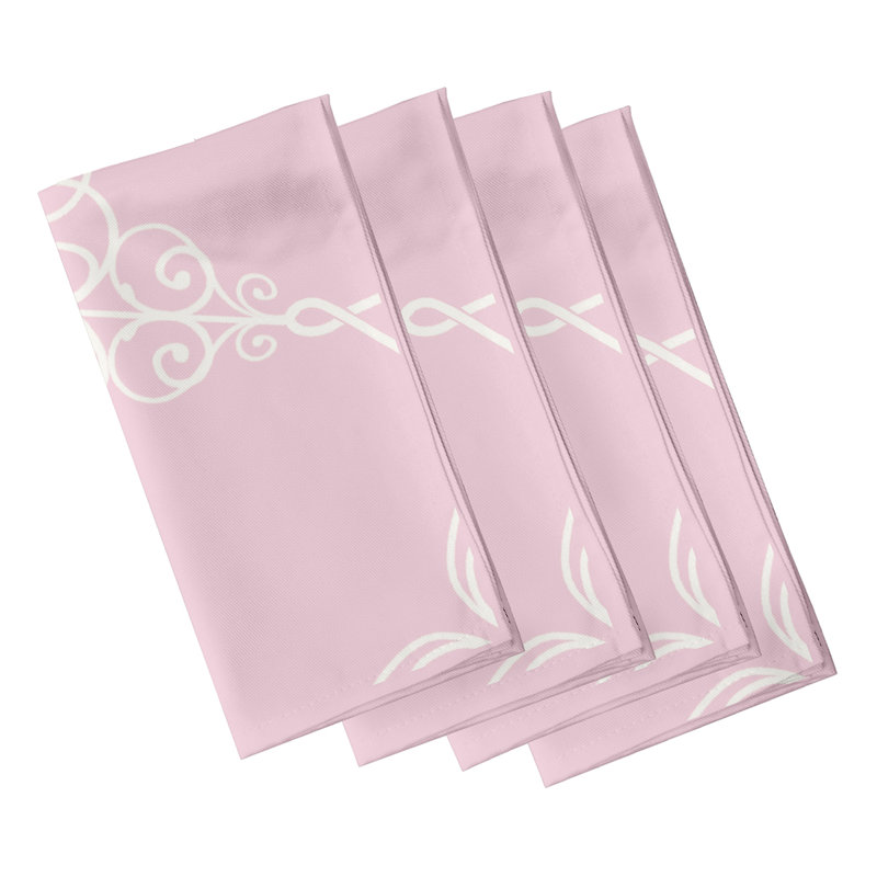 Ensemble de serviettes 4 pièces Snowflake, Rose clair
