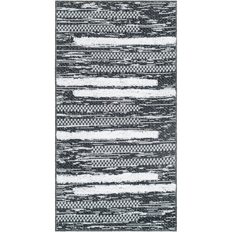 Cotton Abstract Indoor Rug, Runner 2'3" x 4'1"