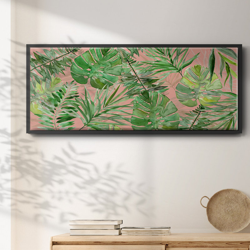 Tropical Sketchbook Coral- Framed Canvas