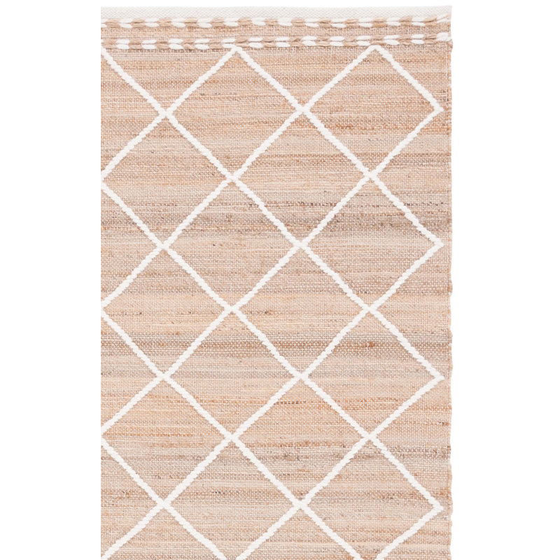 Tapis en jute / laine / coton tissé à la main Alta, Tapis de couloir 2 pi 3 po x 9 pi